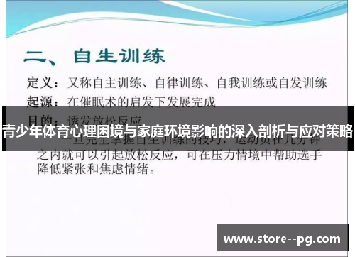 青少年体育心理困境与家庭环境影响的深入剖析与应对策略